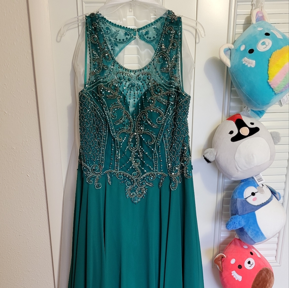 Green Prom Formal Dress
